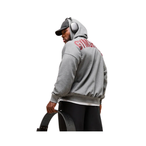 Gymshark Power Zip Up Hoodie Oversized Fit Charcoal Core Marl