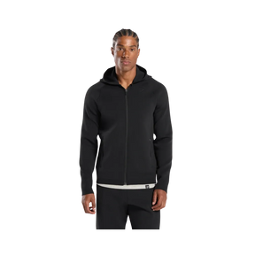 Gymshark Flat Knit Zip Up Hoodie Slim Fit Black