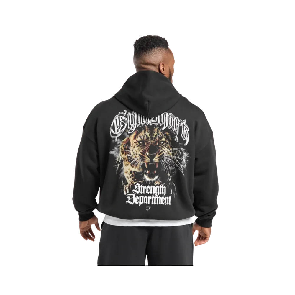 Gymshark Strength Department Animal Oversized Hoodie Black