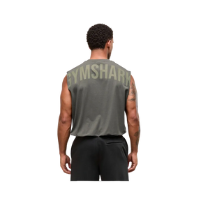 Gymshark Power Cut Off Tank Oversized Fit Strength Green