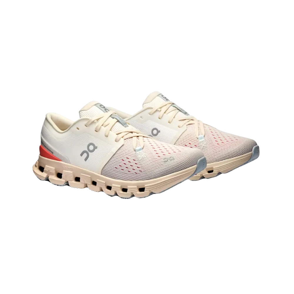 On Running Cloud X 4 Ivory | Salmon