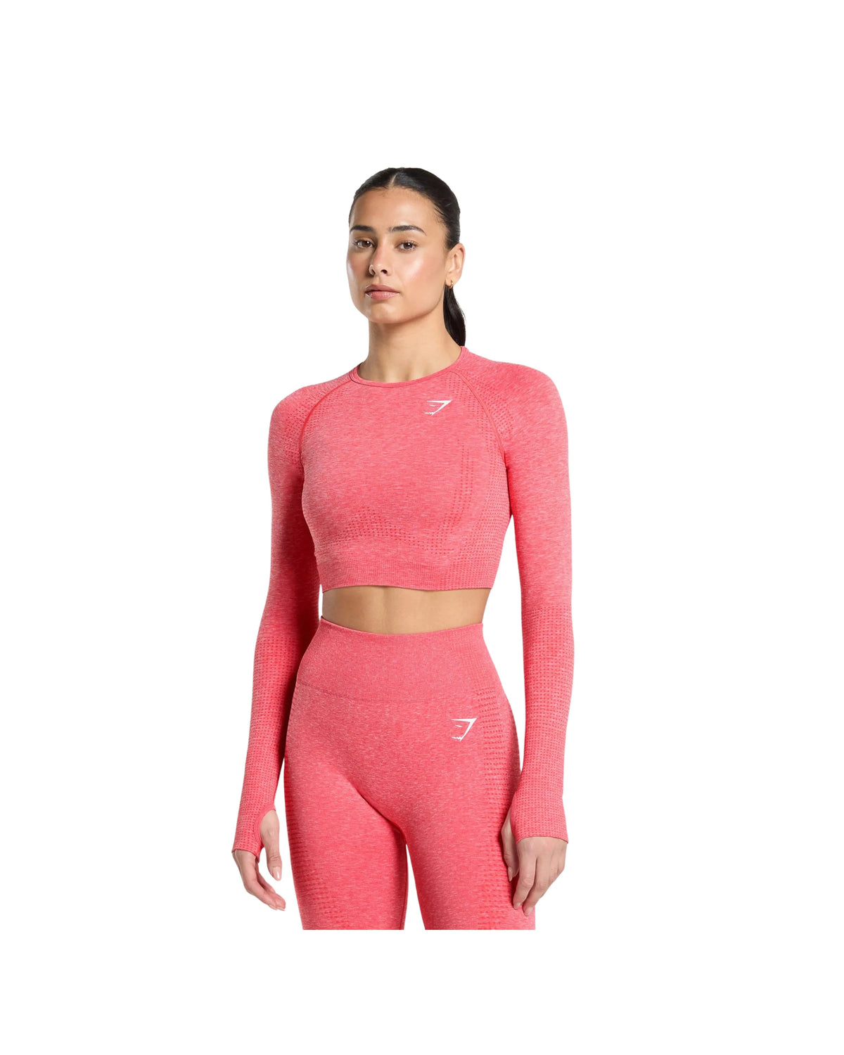 Gymshark Vital Crop Top Coral Red Marl
