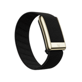 Whoop 5.0 Superknit Luxe Obsidian with Gold Band (12 Month Peak Subscription Included)