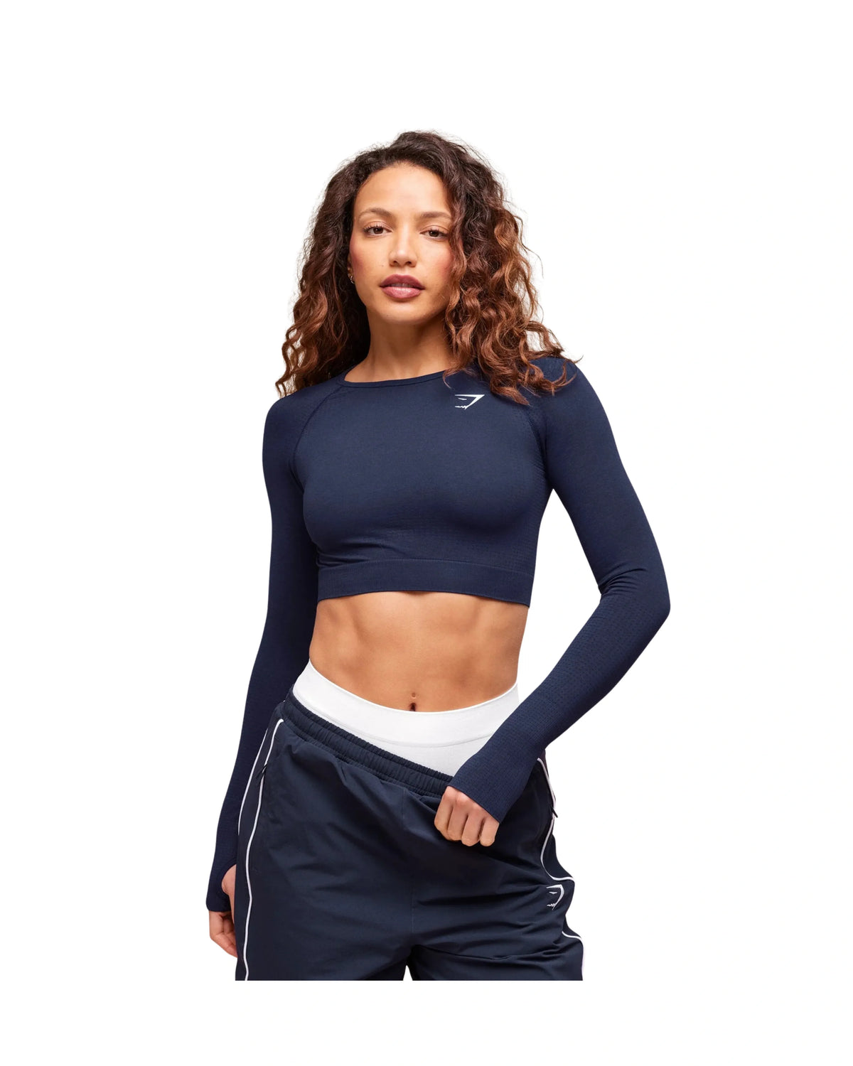 Gymshark Vital Crop Top Heavy Blue Marl