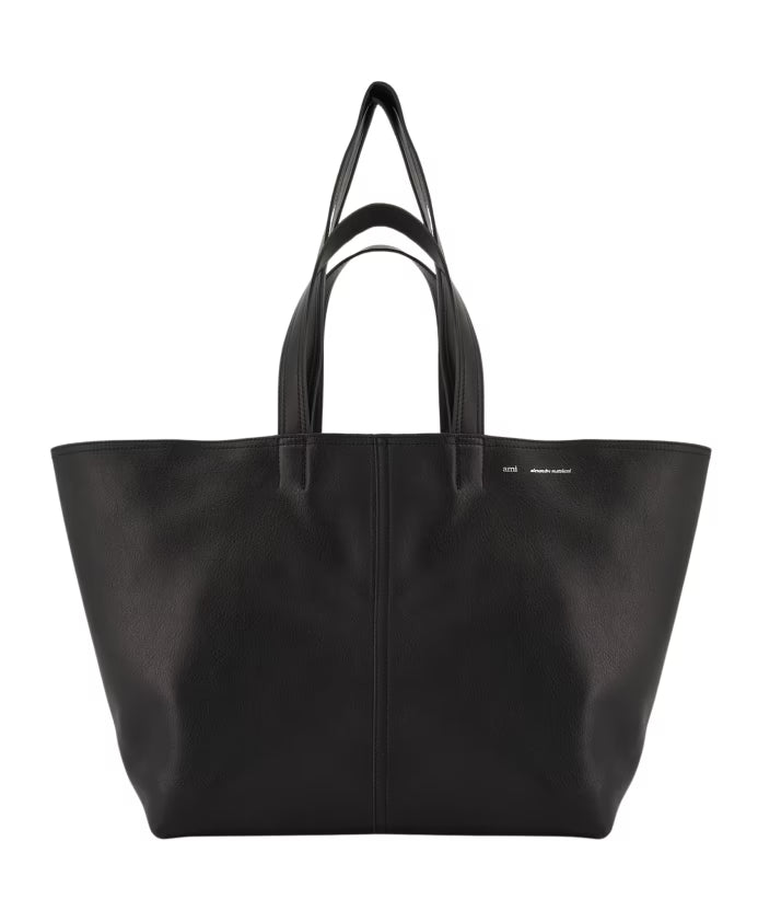Black Leather Tote Bag