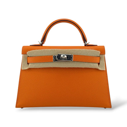 Hermes Kelly Mini Orange Epsom PHW