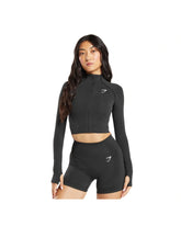 Gymshark Vital Midi Zip Up Jacket Black Marl