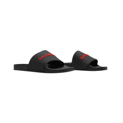 Balenciaga Pool Slides 'Black Red'