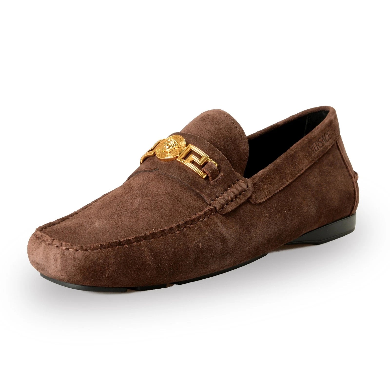 Versace Medusa Suede Loafers – Brown