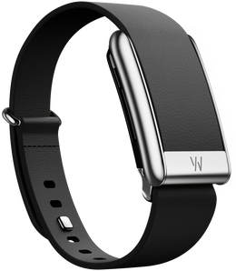 5.0 LeatherLuxe Straight Band | Black/Cream with Titanium