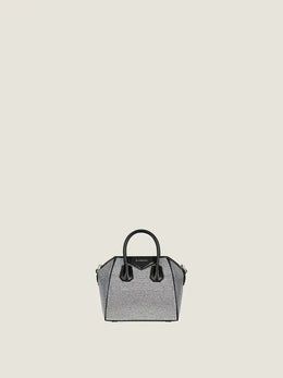 Micro Antigona bag in satin with strass