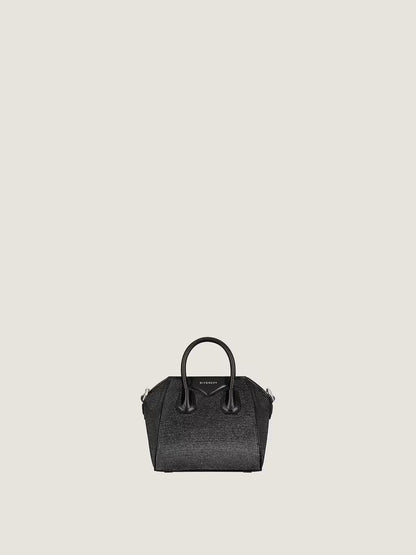 Micro Antigona bag in satin with strass