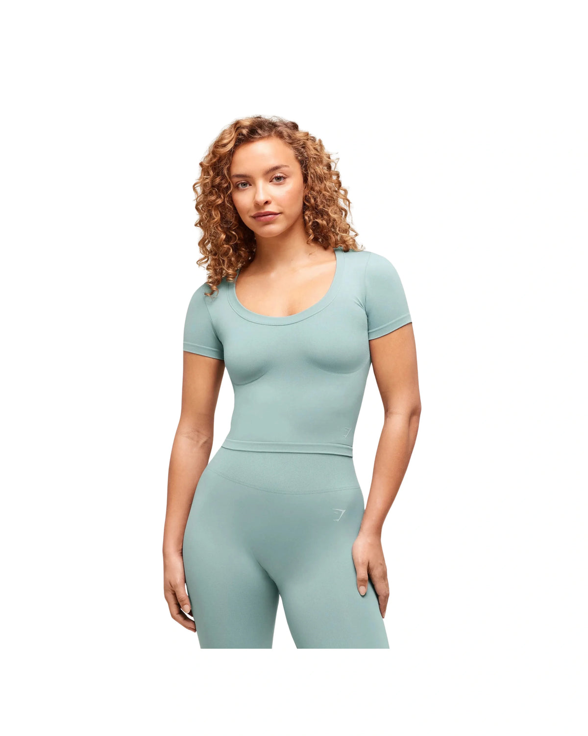 Gymshark Soft Sculpt Midi T-Shirt Rest Blue