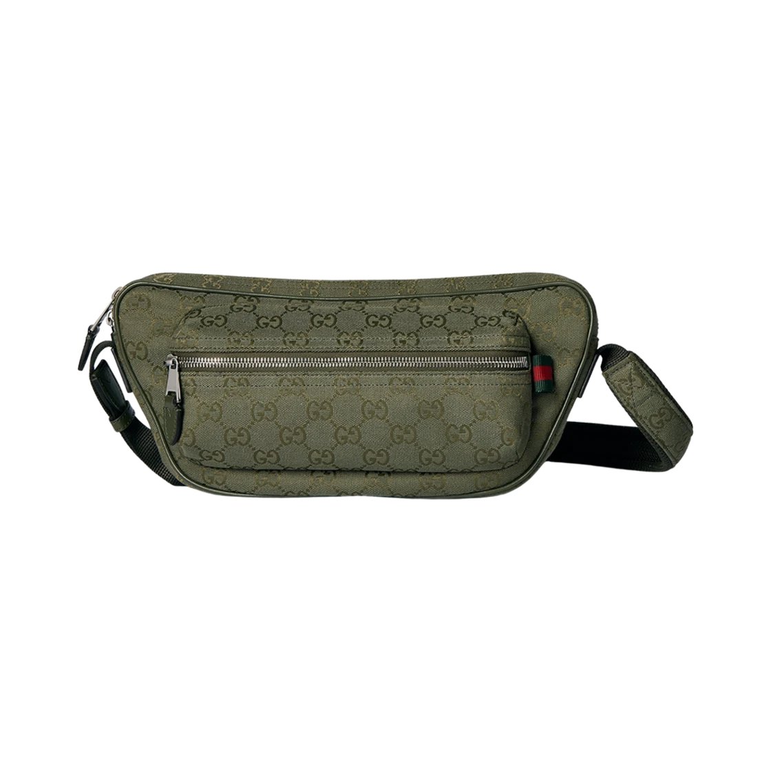 Gucci GG Canvas Large Slingback Forest Green