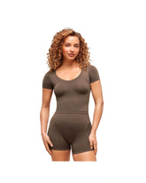 Gymshark Soft Sculpt Midi T-Shirt Walnut Brown