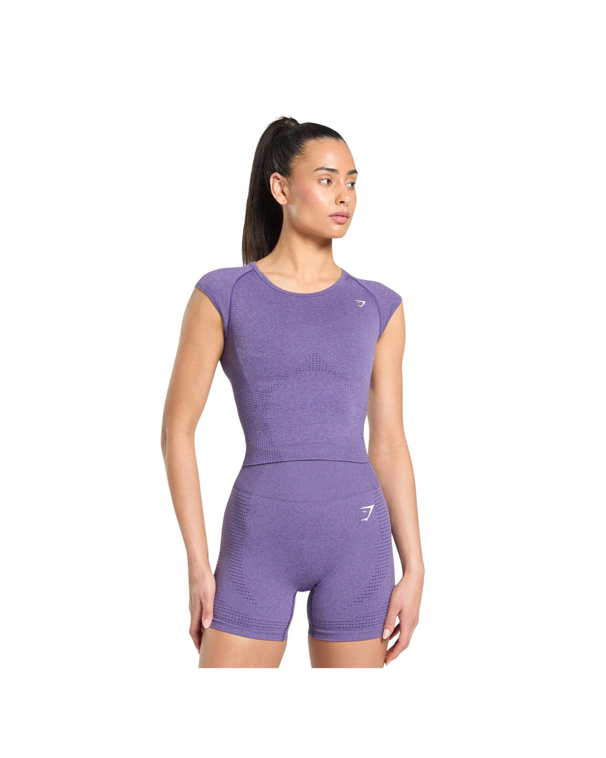 Gymshark Vital Scoop Neck Top Functional Purple Marl