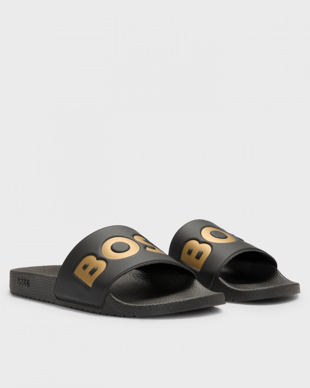 Aryeh Mens Italian-Made Slides with Large Logo Detail