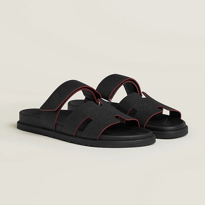 Chypre sandal in Noir / Rouge H