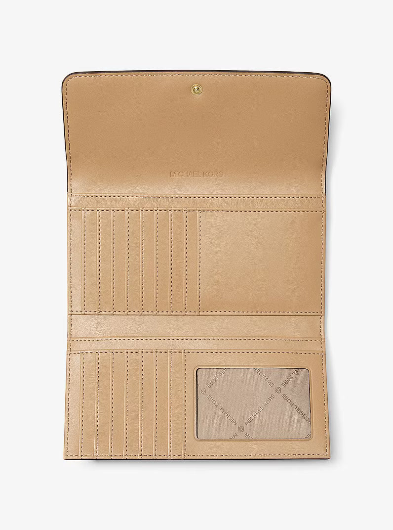 Jet Set Large Signature Logo Tri-Fold Wallet HONEYWHEAT MULTI