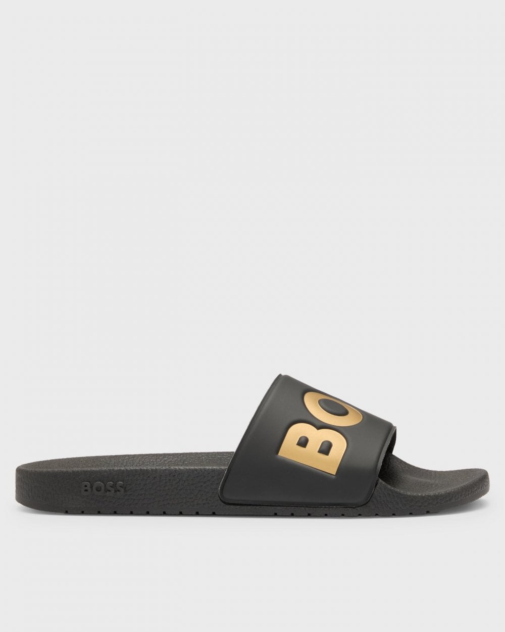 Aryeh Mens Italian-Made Slides with Large Logo Detail