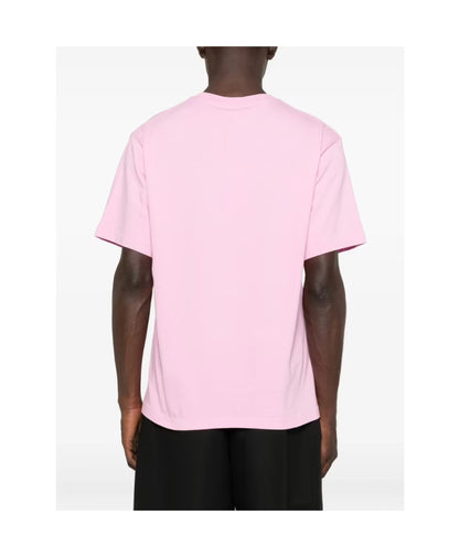 Kenzo Pink Logo Print Crew Neck T-shirt