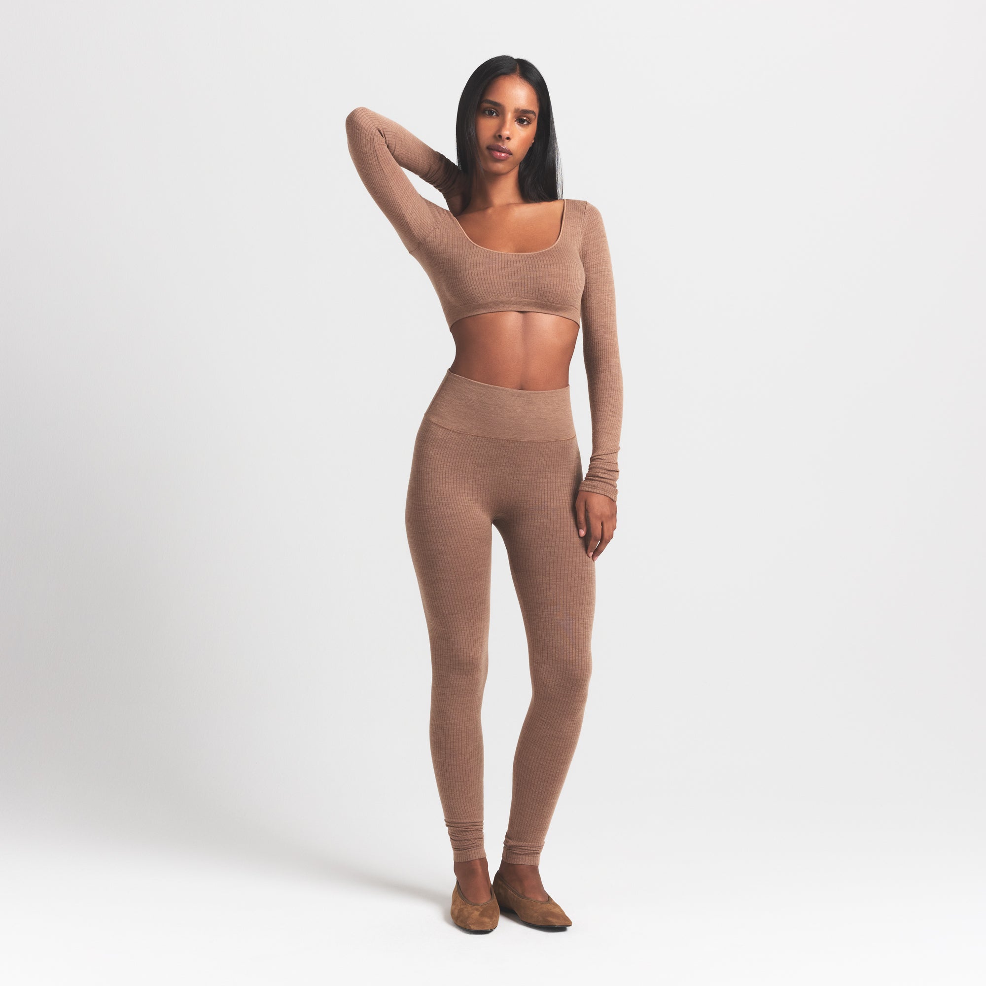 Wool Rib High-waisted Legging