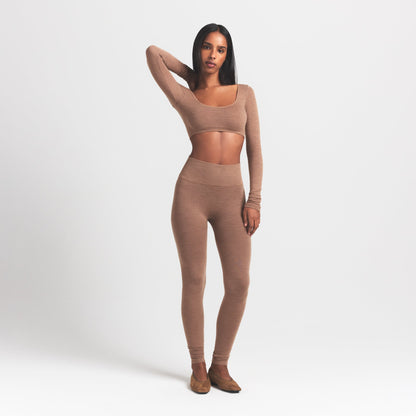Wool Rib High-waisted Legging