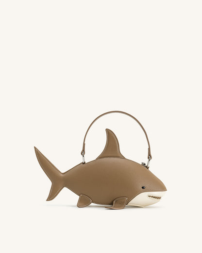 Nerys Shark Look Top Handle Bag - Grey