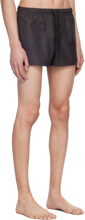Versace Underwear Black Cartouche Swim Shorts