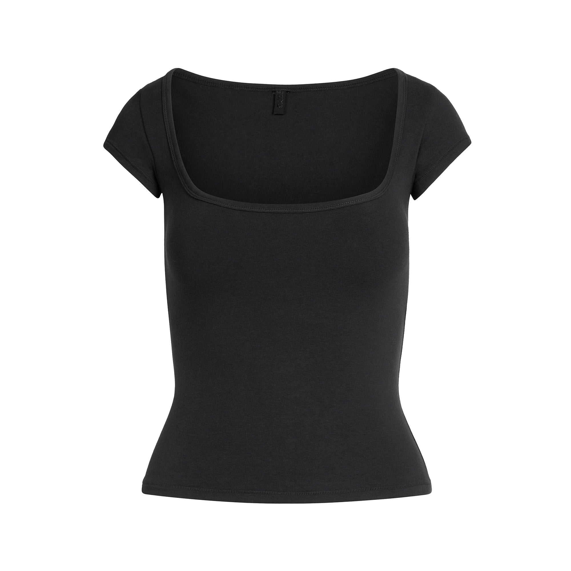 Cotton Jersey Scoop Neck T-shirt