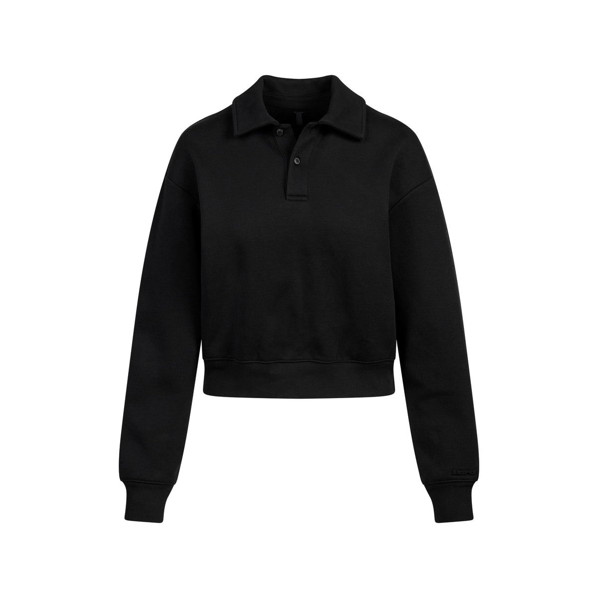 Cotton Fleece Polo Sweatshirt