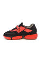 Prada Black & Red Chunky Velcro Strap Sneakers