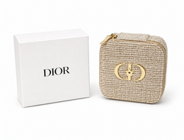 Christian Dior Golden Logo Travel Jewellery Case With Mirror – (Rare VIP Gift)