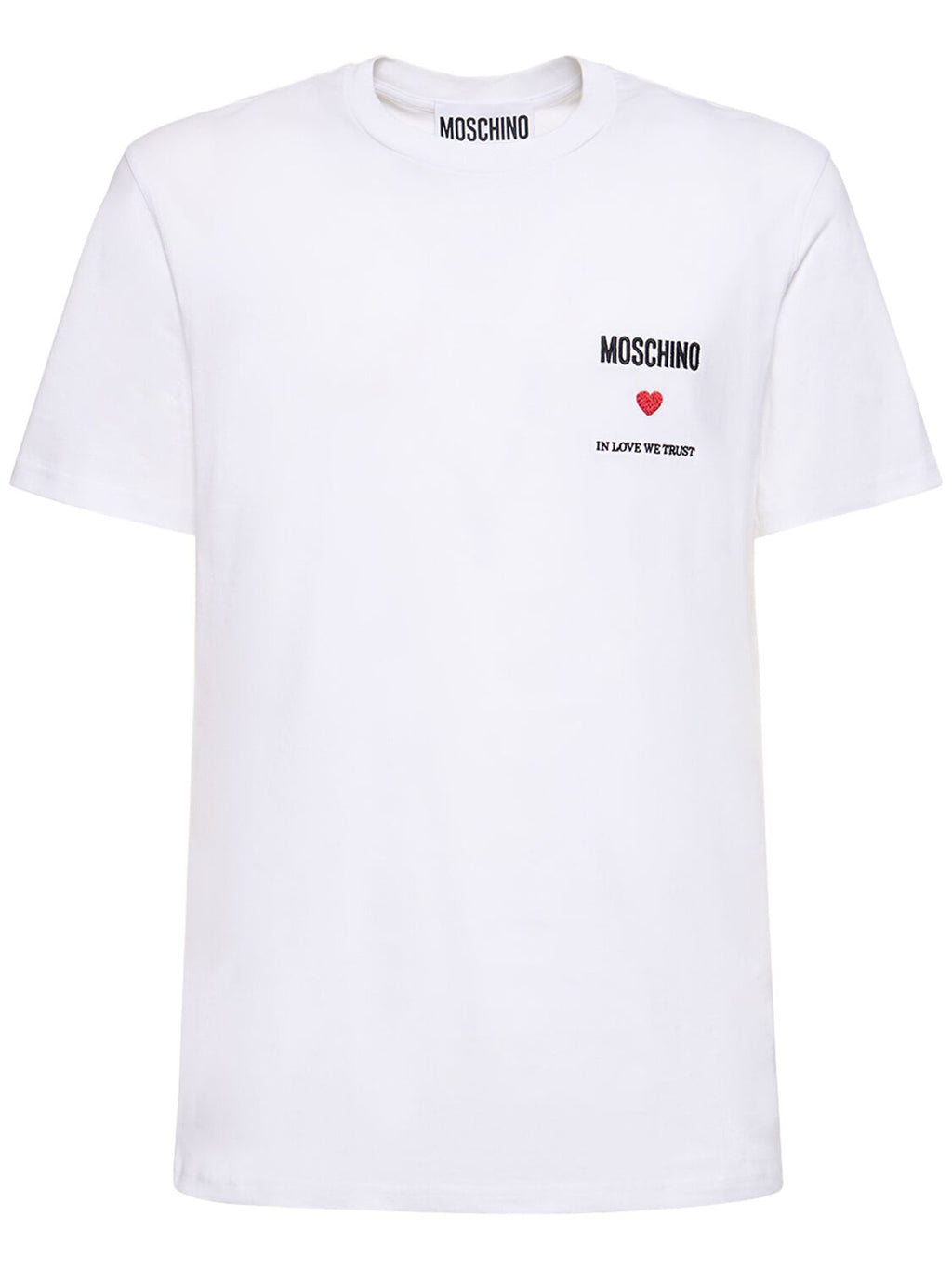 Moschino Moschino In Love We Trust cotton jersey t-shirt - Size: XS Hoodies | Shop From The Mirage