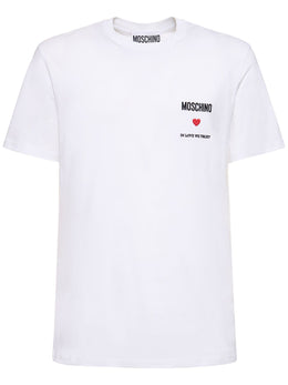 Moschino In Love We Trust cotton jersey t-shirt