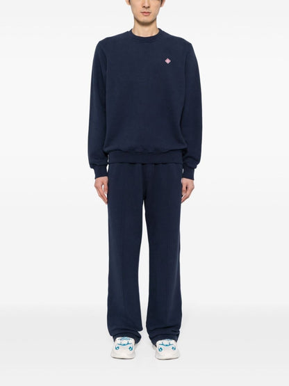 Casablanca Diamond-logo Crew-neck Sweatshirt Blue