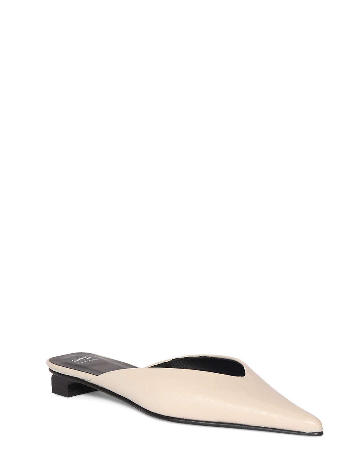 AMI PARIS AMI Paris 30mm Leather mules - Size: UK 3 Flats | Shop From The Mirage