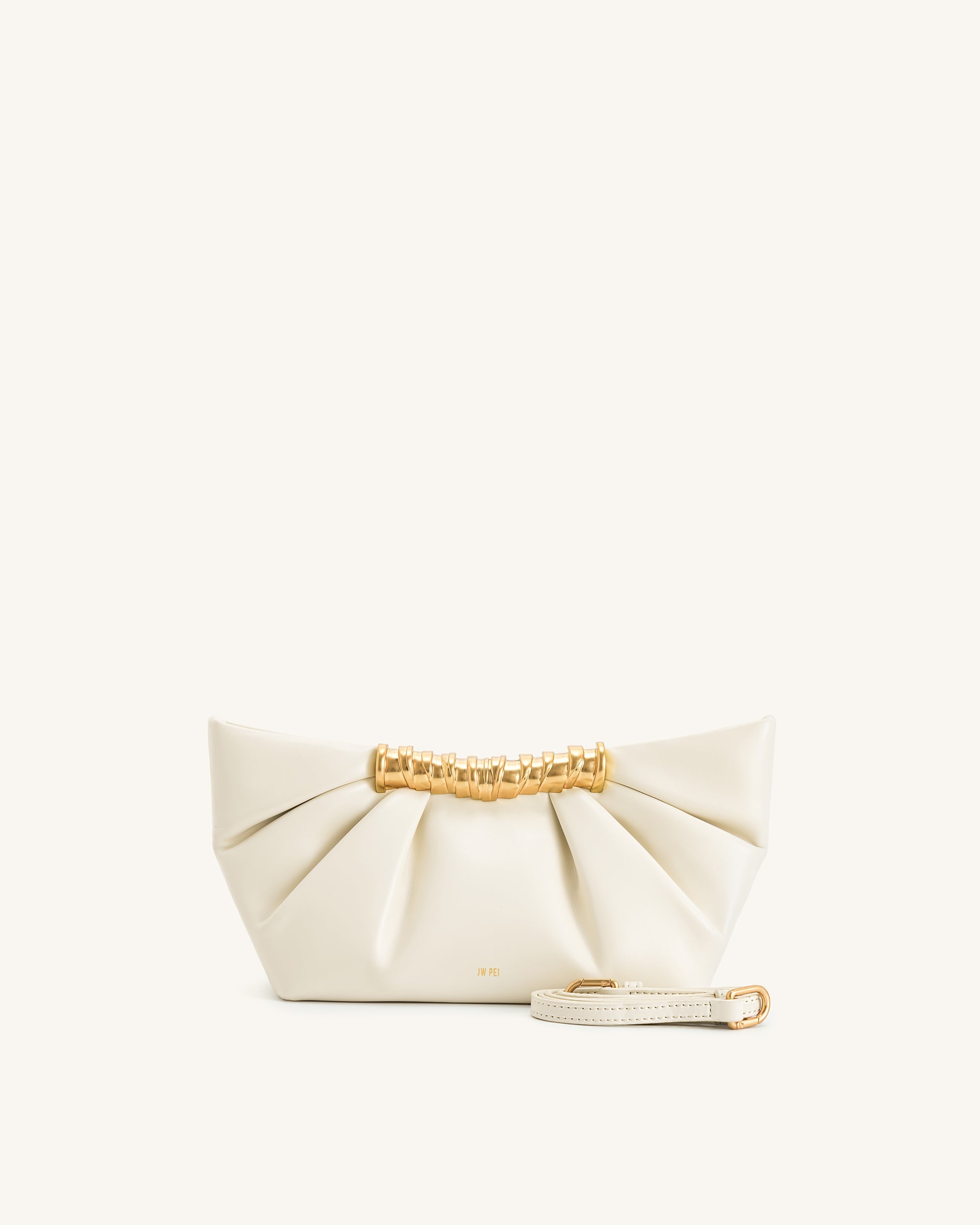 Leia Pleated Clutch - Black
