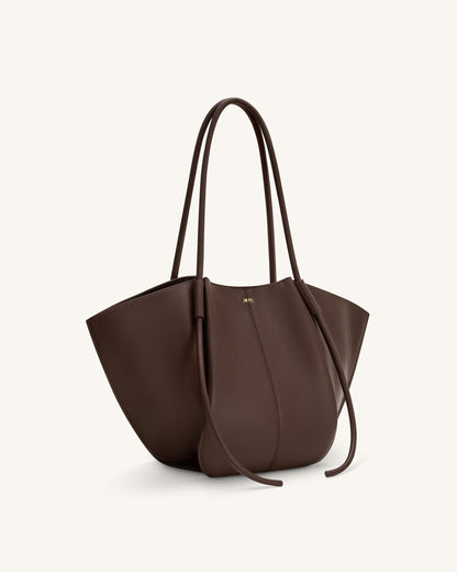 Nala Wide Tote Bag - Clay Brown