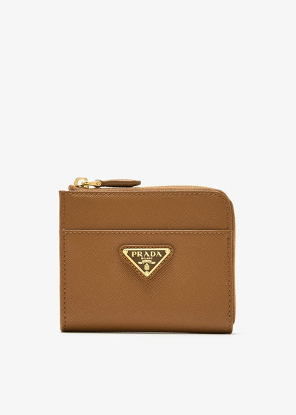 Prada Small Saffiano leather zipper wallet