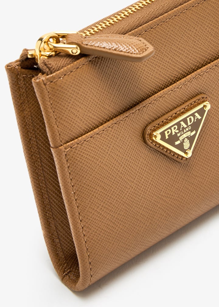 Prada Small Saffiano leather zipper wallet