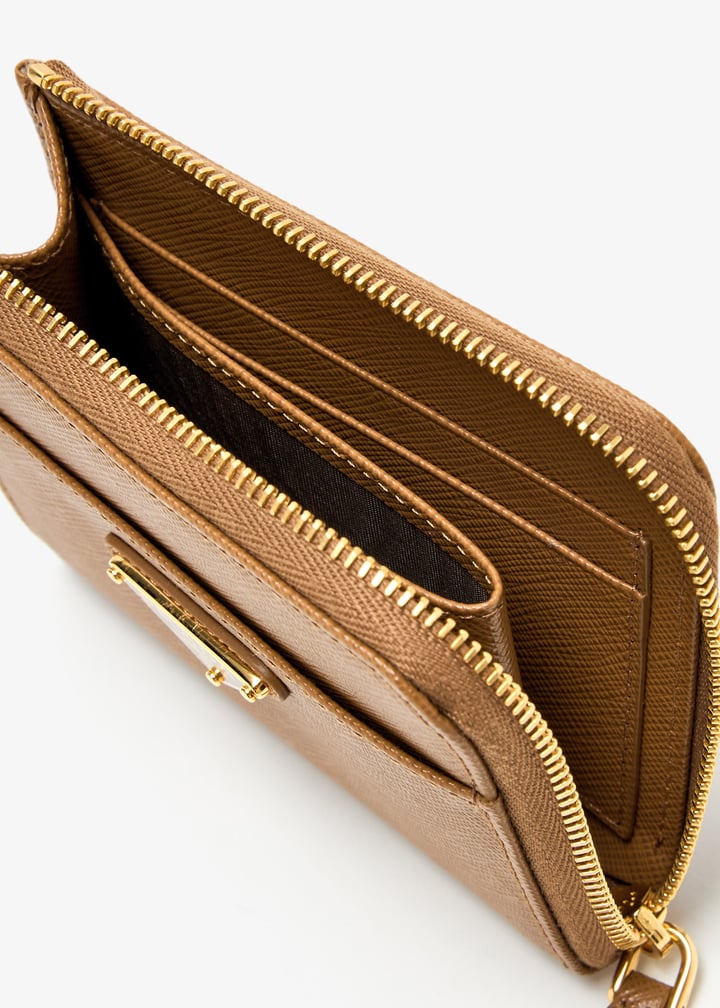 Prada Small Saffiano leather zipper wallet