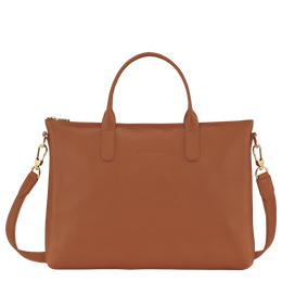 Le Foulonné S Briefcase Caramel - Leather