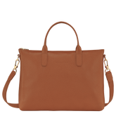 Le Foulonné S Briefcase Caramel - Leather