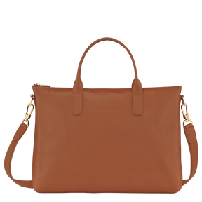 Le Foulonné S Briefcase Caramel - Leather