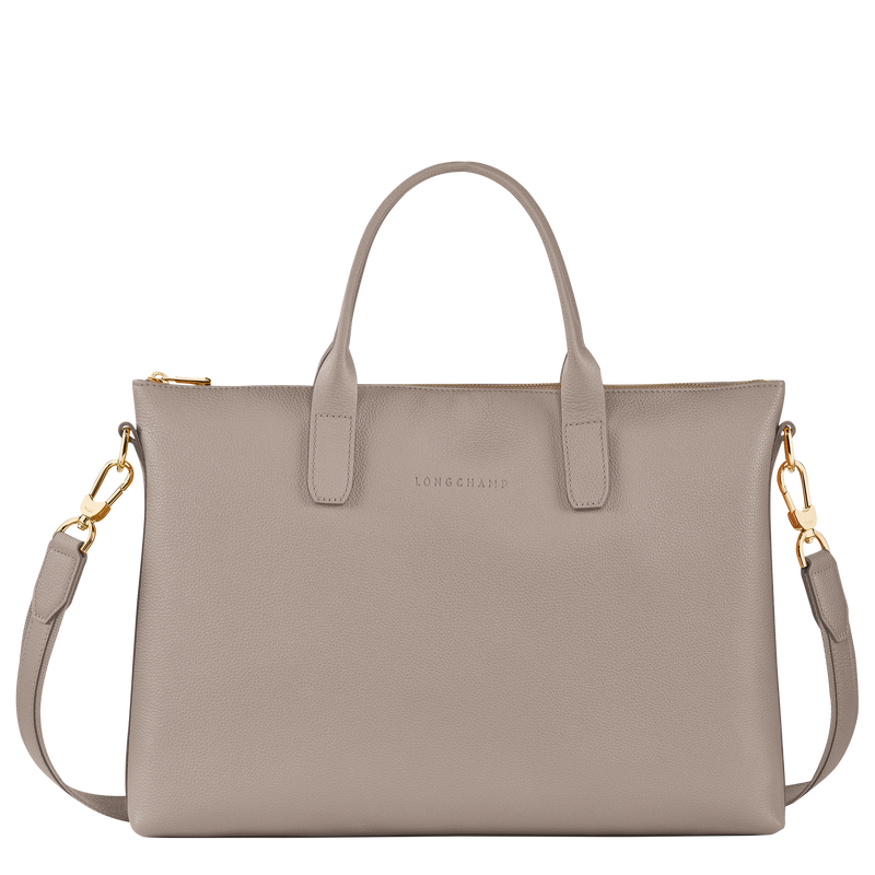 Le Foulonné S Briefcase Turtledove - Leather