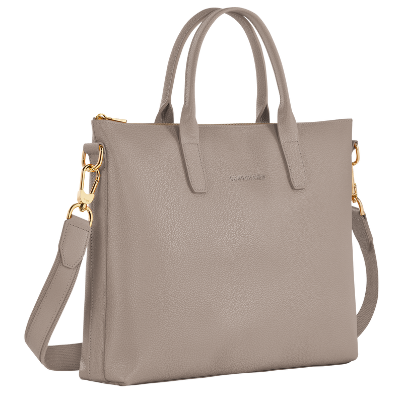 Le Foulonné S Briefcase Turtledove - Leather