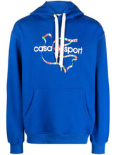 Casablanca Sport Logo Hoodie Blue