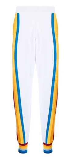 Striped Track Pants with Ribbed Trims
