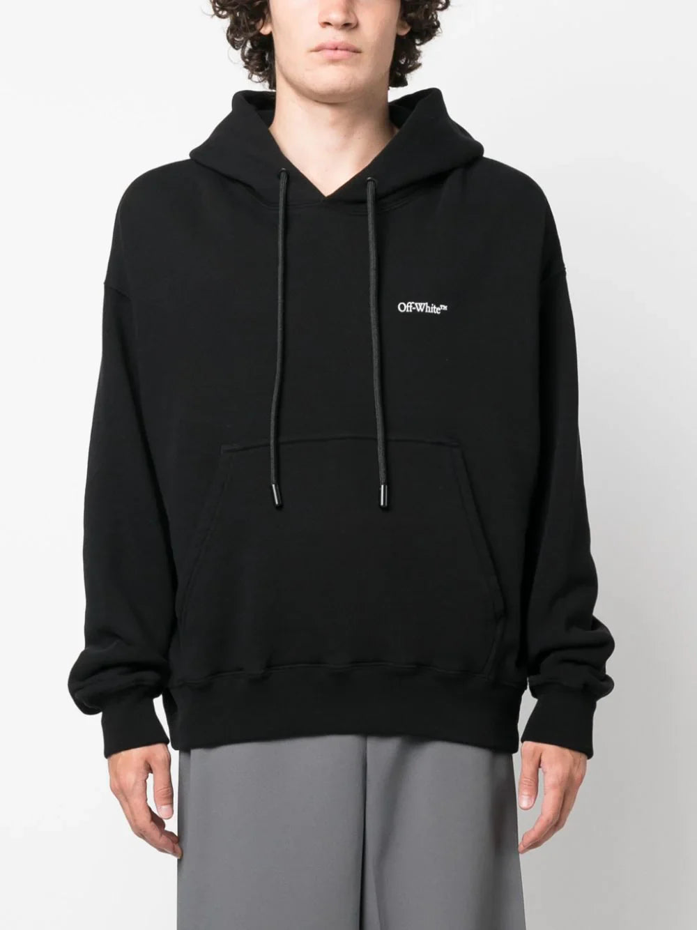 Off-White Scratch Arrow Skate Hoodie in Black